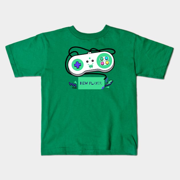 New Player Controller Design Kids T-Shirt by Shaun Dowdall